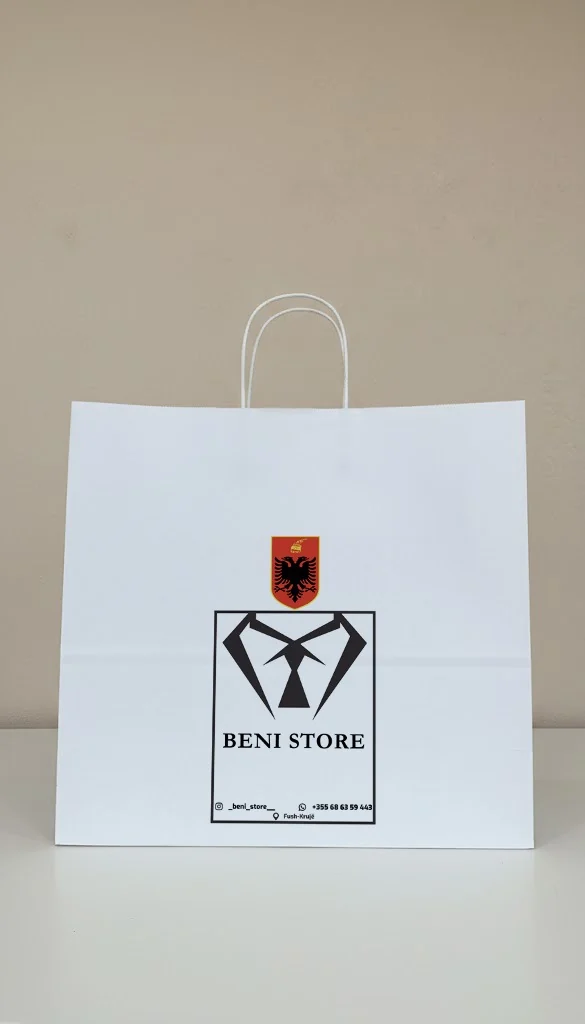 Çantë kartoni e personalizuar për Beni Store